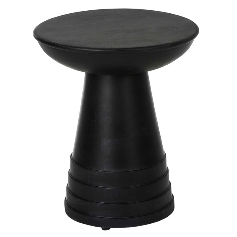 Table de bout ronde de salon moderne, table d'appoint d'appoint avec fabrication en bois massif et design classique pour une utilisation polyvalente