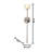 Modern 1 Light Silver Crystal Wall Sconce