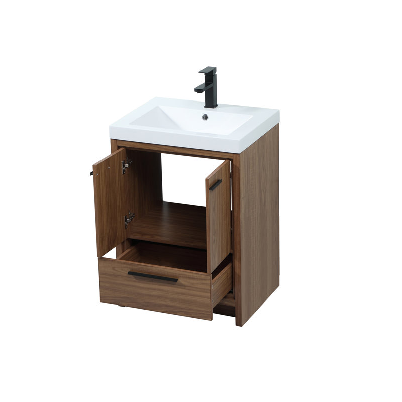 Ensemble de meuble-lavabo simple 24 po Southmead, Noyer brun