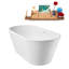 Baignoire autoportante de 63 po avec drain interne Streamline-101412972