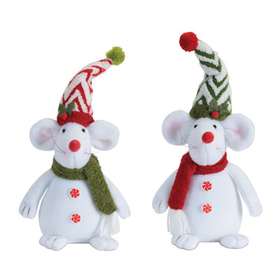 Holiday Plush Mouse Décor
