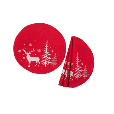 Xan Polyester Embroidered Square Placemat