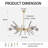 39.4" 24 - Light Dimmable Sputnik Chandelier