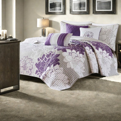 Elegant Cotton Bedding Sets, Reversible Floral Design, Versatile Home Decor