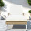 Méridiennes de patio réglables, chaise de piscine moderne en acier rotin Pe