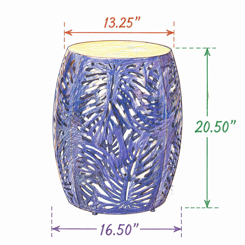 Table de bout en métal - Grand, Navy Blue