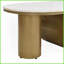 Table basse ovale moderne avec rangement - pieds dorés de 47,24 po, facile à assembler pour le salon-368952165