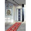 Tapis de couloir rouge nouvel âge en laine 2 pi 9 po x 10 pi Zaylan