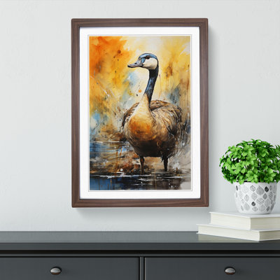 Goose Gestural Art - Framed Print
