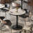 Modern Round Travertine Stone Top Dining Table Pedestal Base For Kitchen Patio 30 Inch-842894253