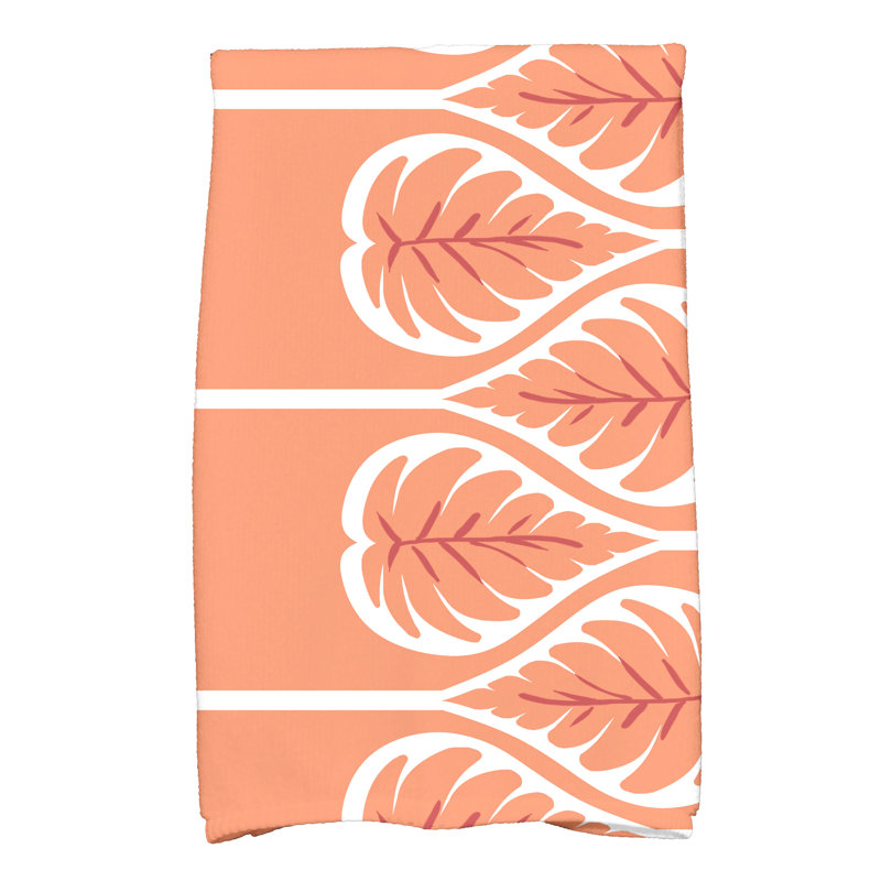 Sigsbee Floral Tea Towel Kitchen Towel, Orange