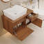 Petit meuble-lavabo flottant simple 31,5 "avec lavabo vasque Everlee-1350107258
