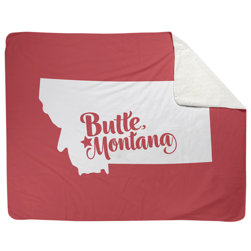 Jeté butte montana polaire, l 52,5 po x L 62,5 po, Rouge