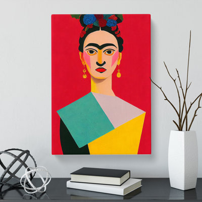 Frida Kahlo Cubism - Wrapped Canvas