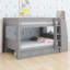 Lit superposé pour enfants avec bureau d'étude, tablettes de rangement et tiroirs-1112638891