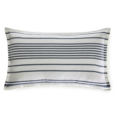 Belize Pillow White and Navy
