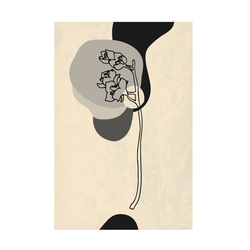 «Modern and Contemporary Abstract Flower 3 on Canvas» par NKTN Print, H 32 po x l 22 po x P 2 po