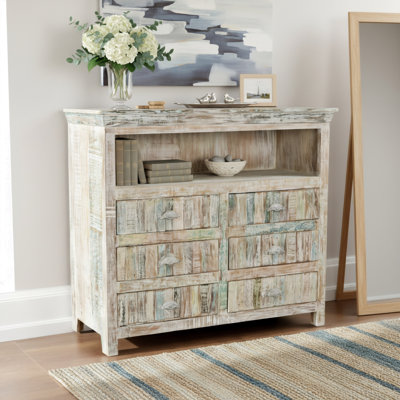 Eggleton 6-drawer Solid Wood Media Chest