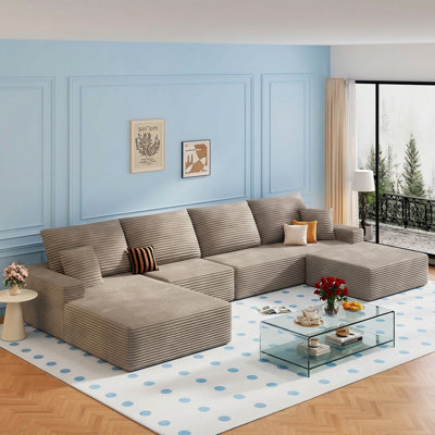 Canapé modulaire Boneless de 4 pièces avec canapé-lit Boneless