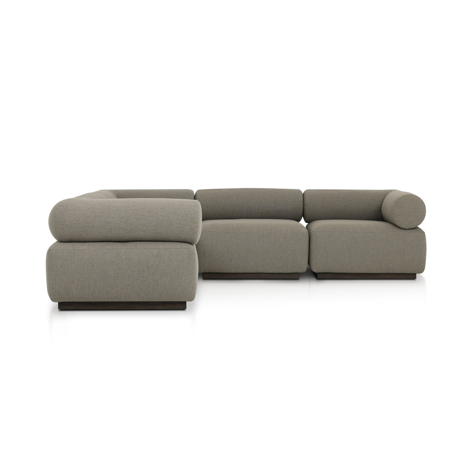 Anat Modular Upholstered Sectional, Brown Polypropylene/Olefin