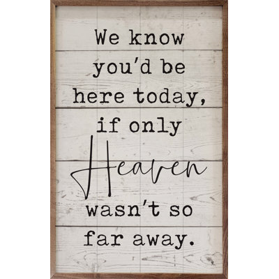 If Only Heaven Wasn't So Far Away Whitewash