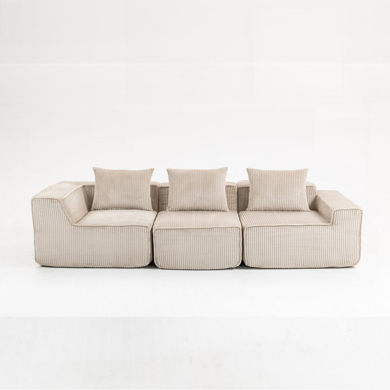 Canapé modulaire à compression multiple pouvant être combiné librement, Beige