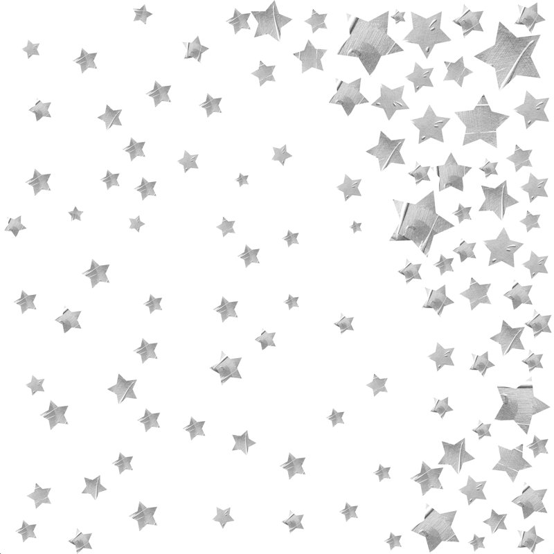 " Starry Magic Silvery White ", 36" H x 36" W  