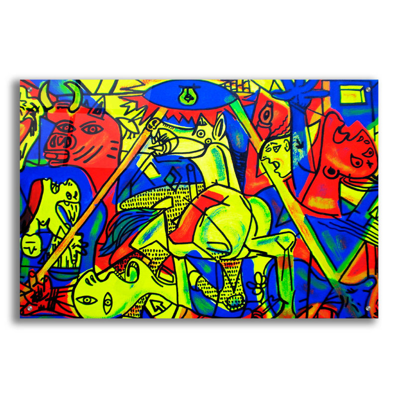 " Guernica " by Abstract Graffiti, 24" H x 36" W x 0.2" D