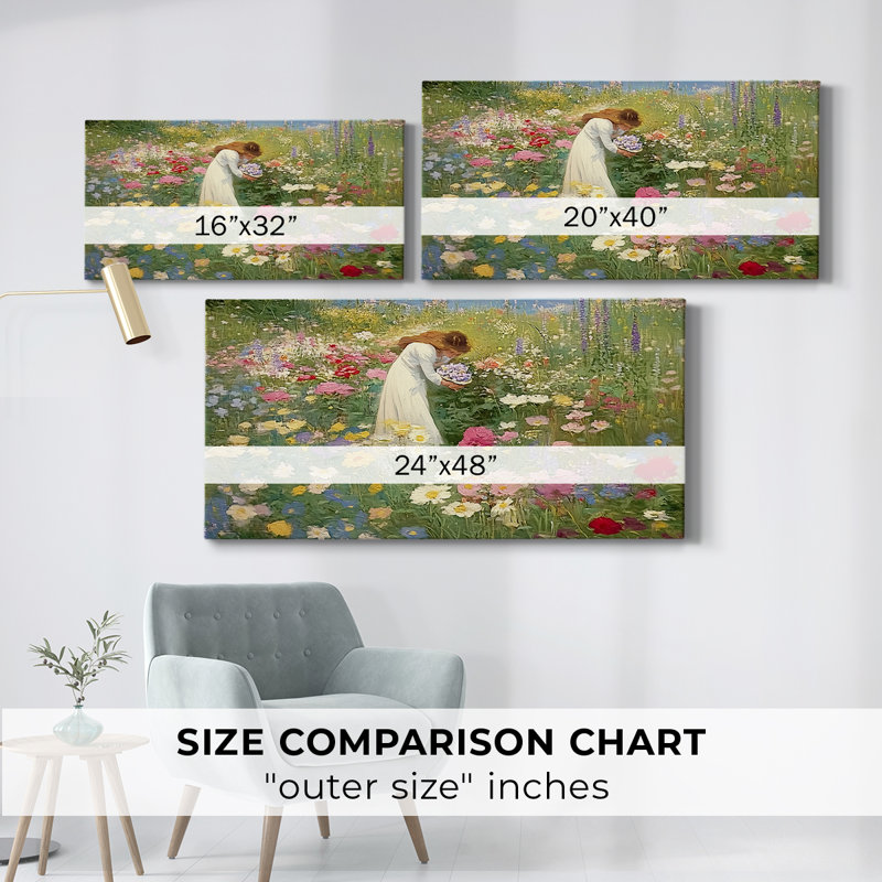 Botanical Series-CLXVII- Toile tendue avec châssis - Prêt à accrocher, H 16 po x l 32 po