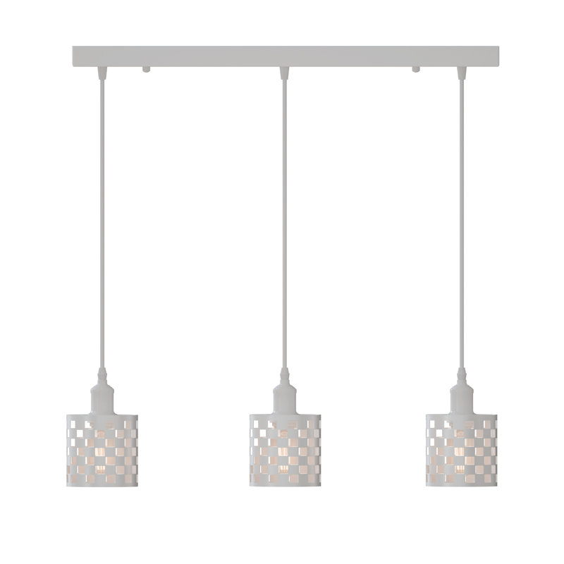 Timmer 3 - Light Kitchen Island Pendant, White