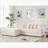 Oversized Two-Piece  Couches,  L Shaped Sofa, Corduroy, Left Chaise Daybed-292173682-292173581
