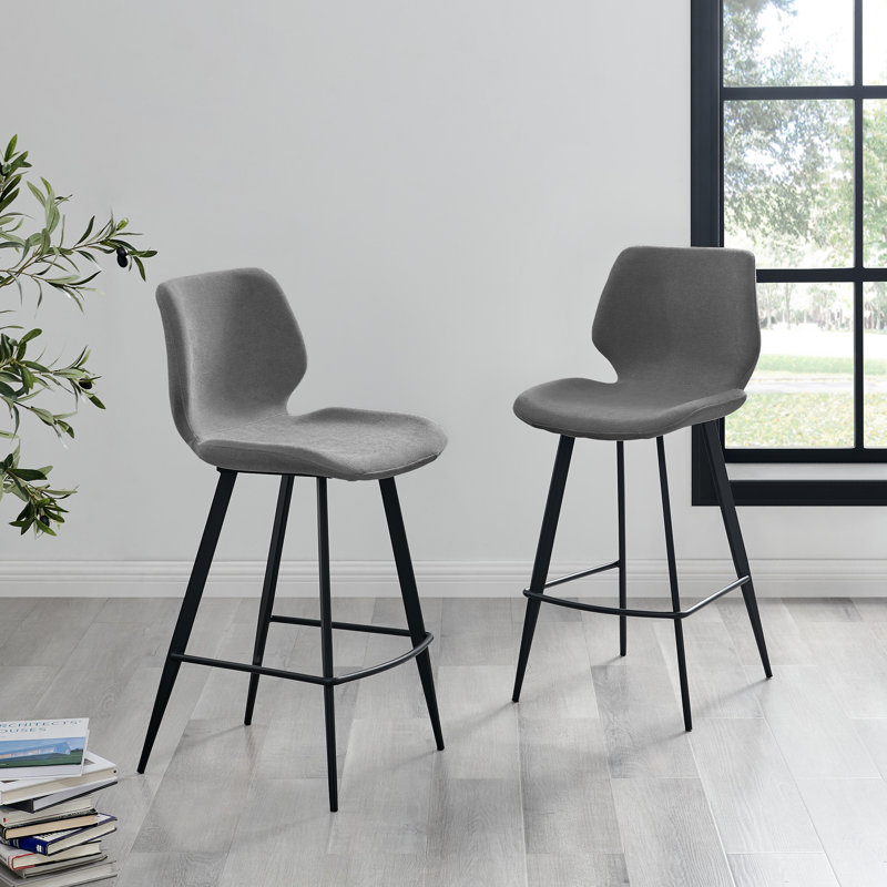 Tabouret de bar Muehlebach, Gris