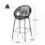 Ensemble de 2 tabourets de bar d'extérieur en osier-176412569