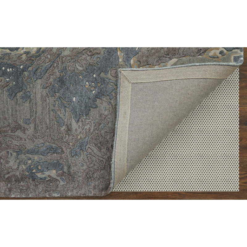 Zarah Modern Watercolor, Blue/Taupe/Green, 8' X 10' Area Rug, Rectangle 8' x 10'