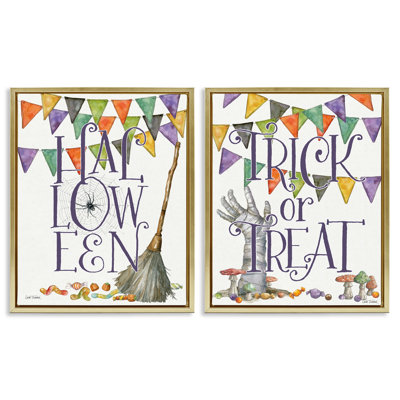 Ensemble de cadres flottants 2 pièces Spell rebond Halloween, design par Leslie Trimbach