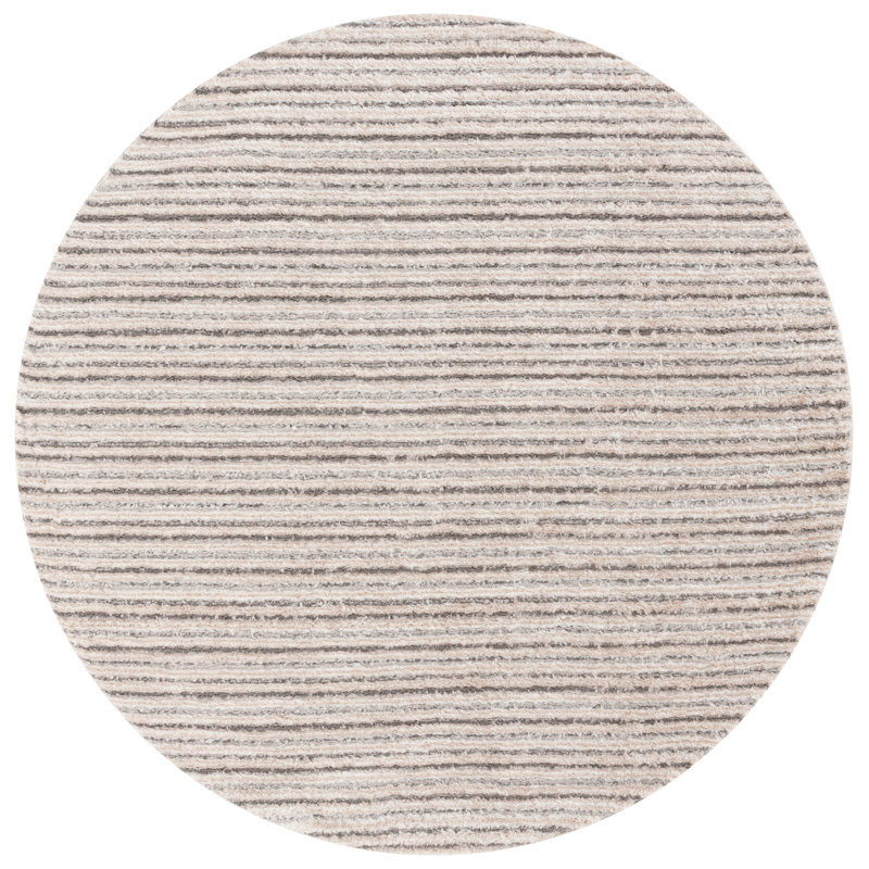 Cezalina Shag 900 Performance Striped Rug, Round 6'7"