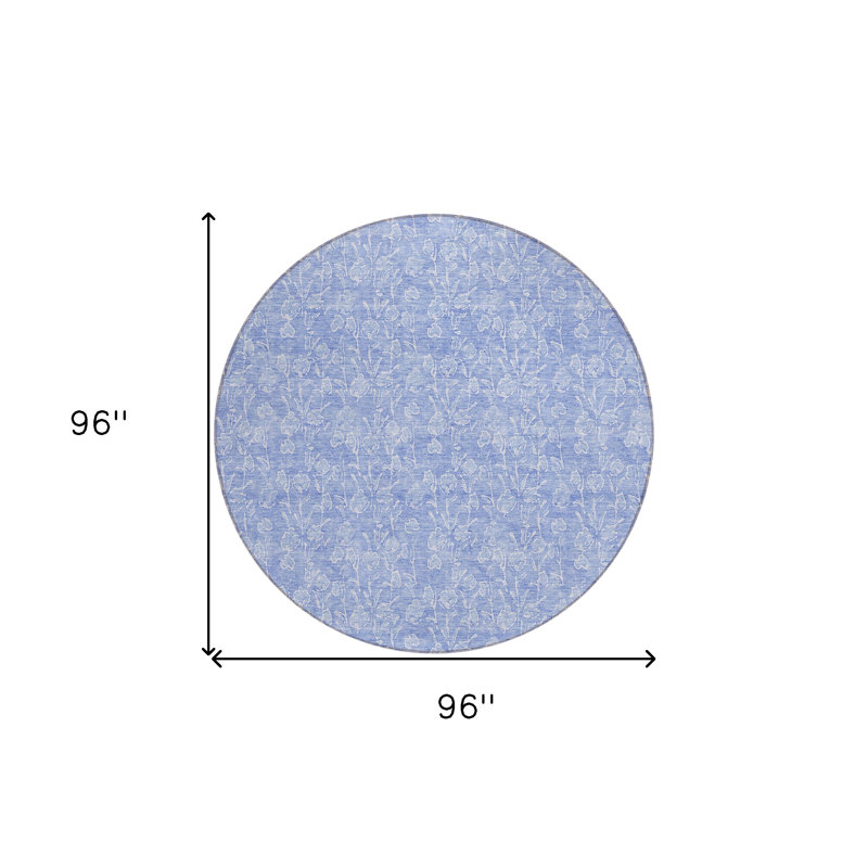Tapis ivoire rond 8 po