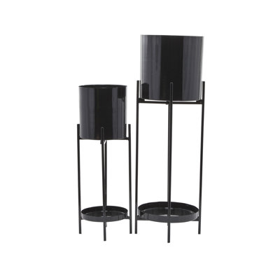 2-Piece Iron Pot Planter Set