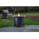 Hartwick 34" Round Gas Fire Pit Chat Table With Clear Glass Fire Beads