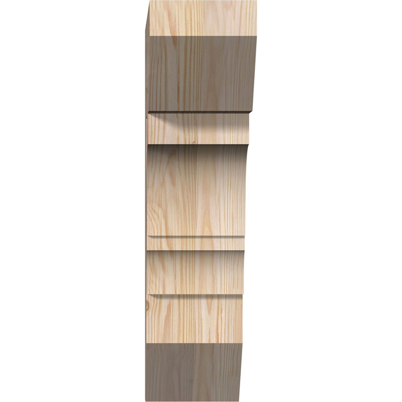 H 6 po x l 40 po x Support en bois / corbeau, H 22 po x l 5,5 po x P 18 po, Lisse, Douglas Fir