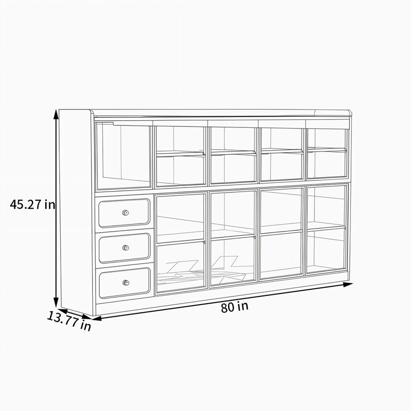 Babin, H 45,27 po x l 80 po x P 13,77 po