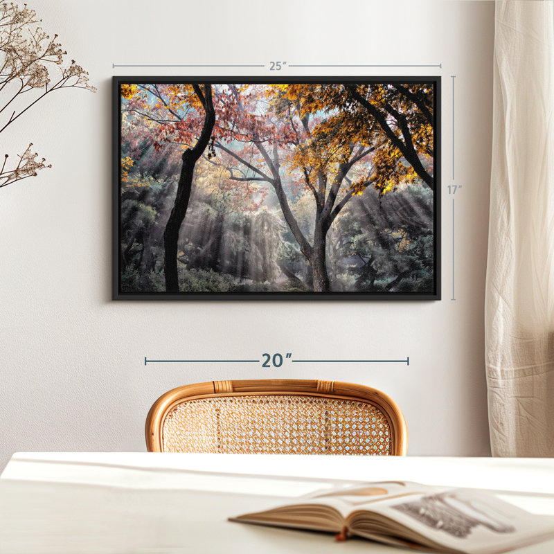 " Forest Sun Rays ", 25" H x 17" W