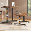 Bureau debout électrique, bureau d'ordinateur inclinable et mobile à 180 ° réglable en hauteur avec roulettes pour le dessin / l'écriture / les jeux / le bureau / le bureau personnel / petit espace, brun rustique-1902520818-1906026356