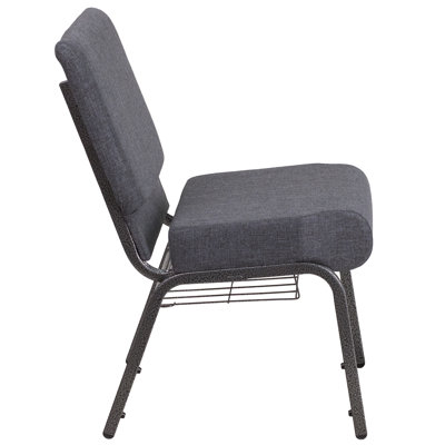 Maevis 21''W Church Chair with Book Rack