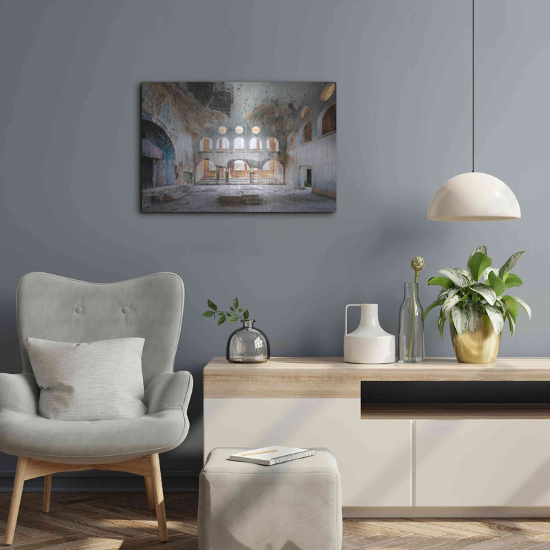 «Concrete Synagogue» par Roman Robroek, art mural en métal, 36 po x 24 po, H 16 po x l 24 po