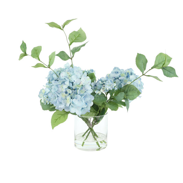 Hydrangea Floral Arrangement in Vase & Reviews | Birch Lane