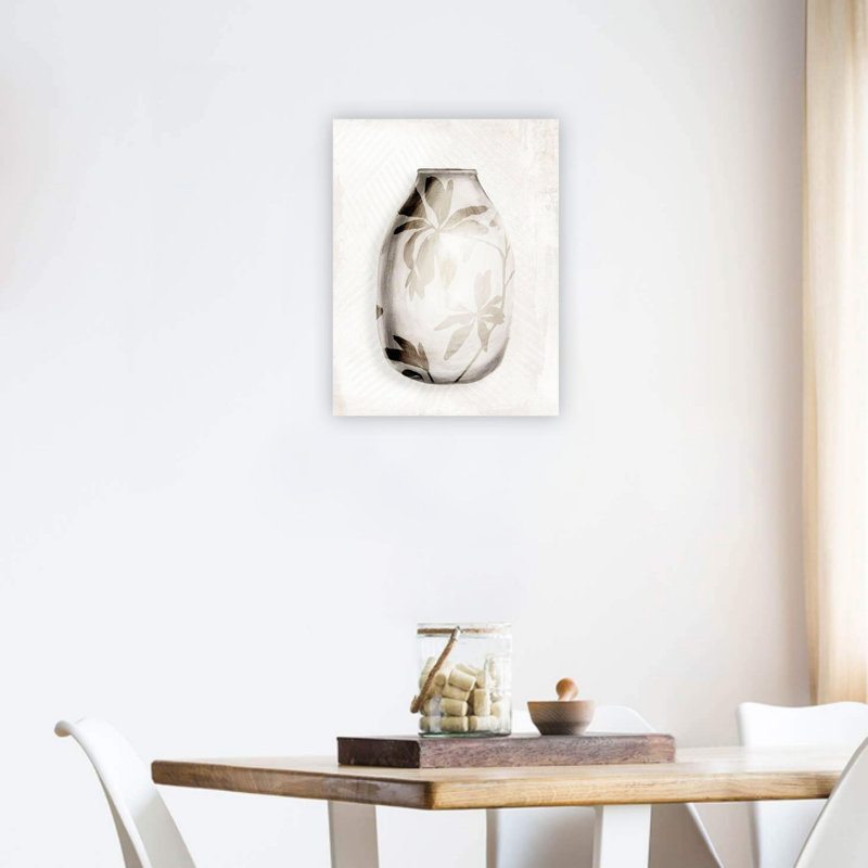 Vase blanc neutre art mural 24 x 18 pouces