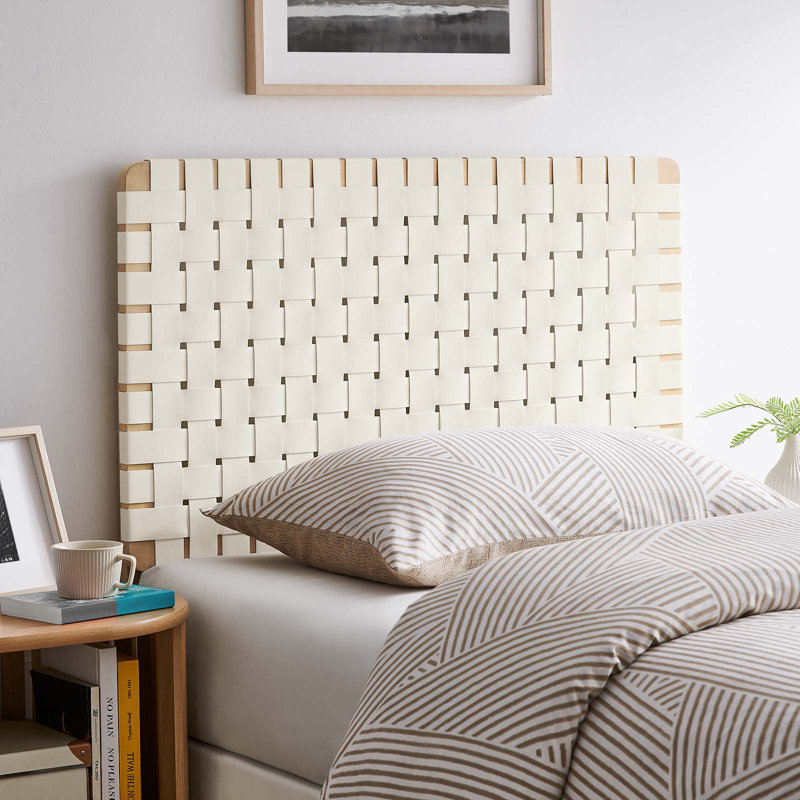 Modway Sparta Solid Wood Headboard, Twin, Beige