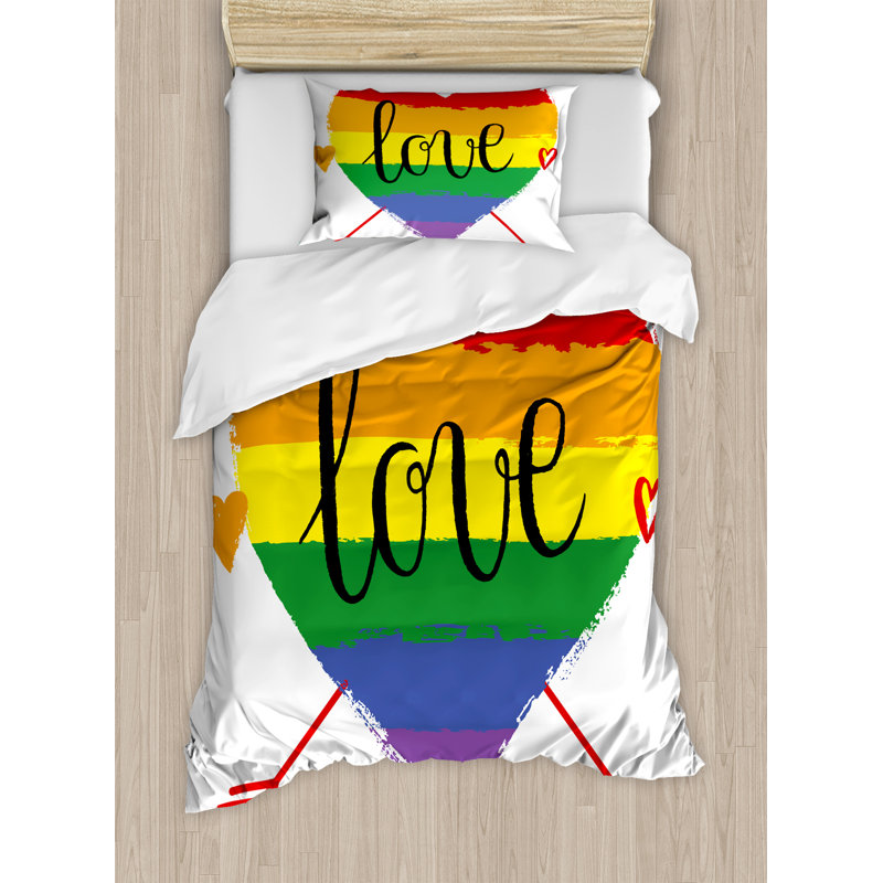 Pride Decorations Modern & Contemporary Polyester Duvet Cover, Twin