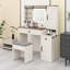 Coiffeuse moderne avec miroir réglable, éclairage et concentrateur électrique intégré-1352901312